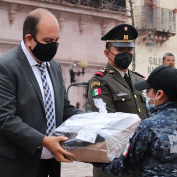 “CELEBRAMOS ANIVERSARIO DE ZACATECAS DOTANDO DE MÁS EQUIPO TÁCTICO A NUESTRA CORPORACIÓN MUNICIPAL: SEG