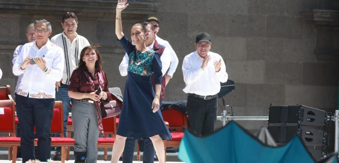 EL GOBERNADOR DAVID MONREAL, ACOMPAÑA AL ZÓCALO A LA PRESIDENTA CLAUDIA SHEINBAUM