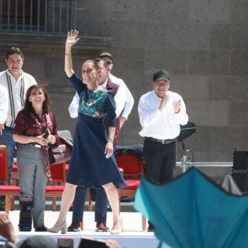 EL GOBERNADOR DAVID MONREAL, ACOMPAÑA AL ZÓCALO A LA PRESIDENTA CLAUDIA SHEINBAUM