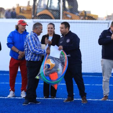 REMODELA MIGUEL VARELA, CANCHA DE FUTBOL “JARDINES DEL SOL” EN LA CAPITAL ZACATECAS