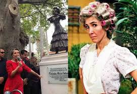 PIDEN DERRIBAR ESTATUA DE FLORINDA MEZA EN SU PUEBLO NATAL TRAS CRÍTICAS POR SERIE SOBRE «CHESPIRITO»