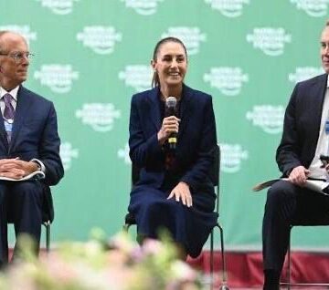 CLAUDIA SHEINBAUM PRESENTA PLAN MÉXICO A MIEMBROS DEL FORO ECONÓMICO MUNDIAL