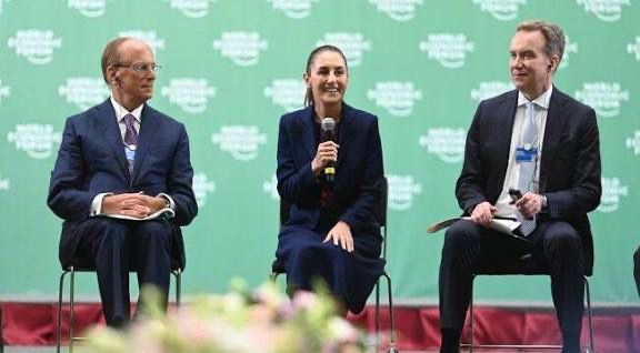 CLAUDIA SHEINBAUM PRESENTA PLAN MÉXICO A MIEMBROS DEL FORO ECONÓMICO MUNDIAL