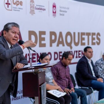 ANUNCIA GOBERNADOR DAVID MONREAL ÁVILA INCREMENTO DE 100% EN APOYOS A LA VIVIENDA EN GUADALUPE DURANTE 2026