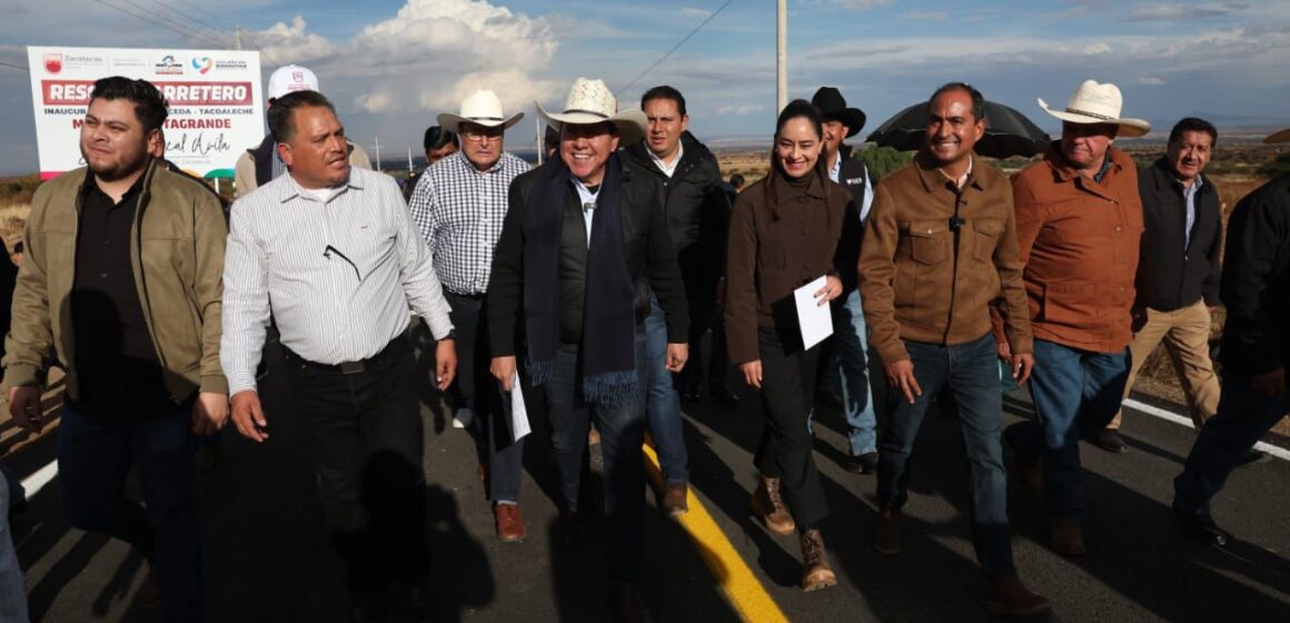 INAUGURA GOBERNADOR DAVID MONREAL REHABILITACIÓN DE LA CARRETERA SAUCEDA DE LA BORDA –TACOALECHE INAUGURA GOBERNADOR DAVID MONREAL REHABILITACIÓN DE LA CARRETERA SAUCEDA DE LA BORDA –TACOALECHE
