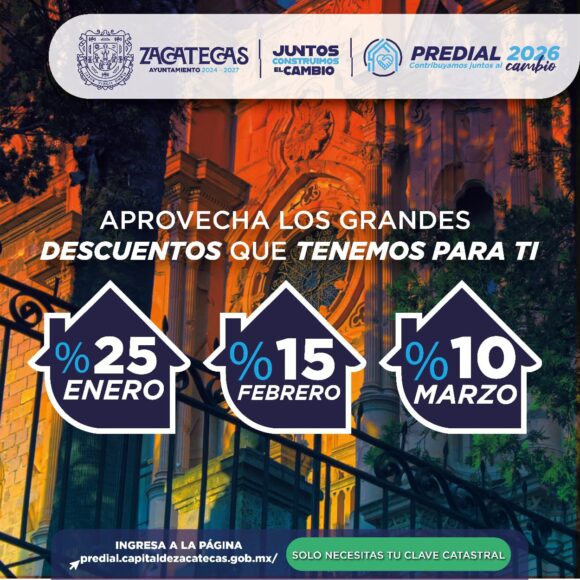 EL AYUNTAMIENTO CAPITALINO OFRECE DESCUENTOS Y MÚLTIPLES SEDES PARA EL PAGO DEL PREDIAL