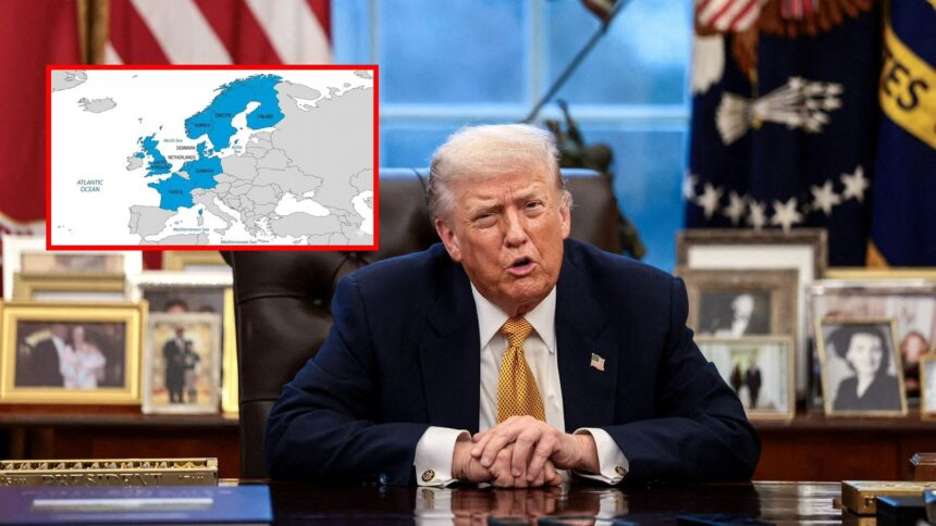 DONALD TRUMP AMENAZA CON ARANCELES A OCHO PAÍSES DE EUROPA PARA PRESIONAR COMPRA DE GROENLANDIA DONALD TRUMP AMENAZA CON ARANCELES A OCHO PAÍSES DE EUROPA PARA PRESIONAR COMPRA DE GROENLANDIA