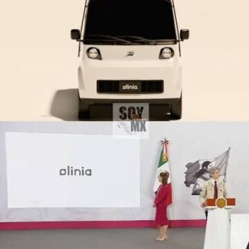 CLAUDIA SHEINBAUM MANEJA EL OLINIA 1, EL VEHÍCULO ELÉCTRICO IMPULSADO POR SU GOBIERNO