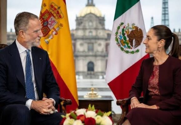SE REÚNEN CLAUDIA SHEINBAUM Y EL REY FELIPE VI DE ESPAÑA EN PALACIO NACIONAL